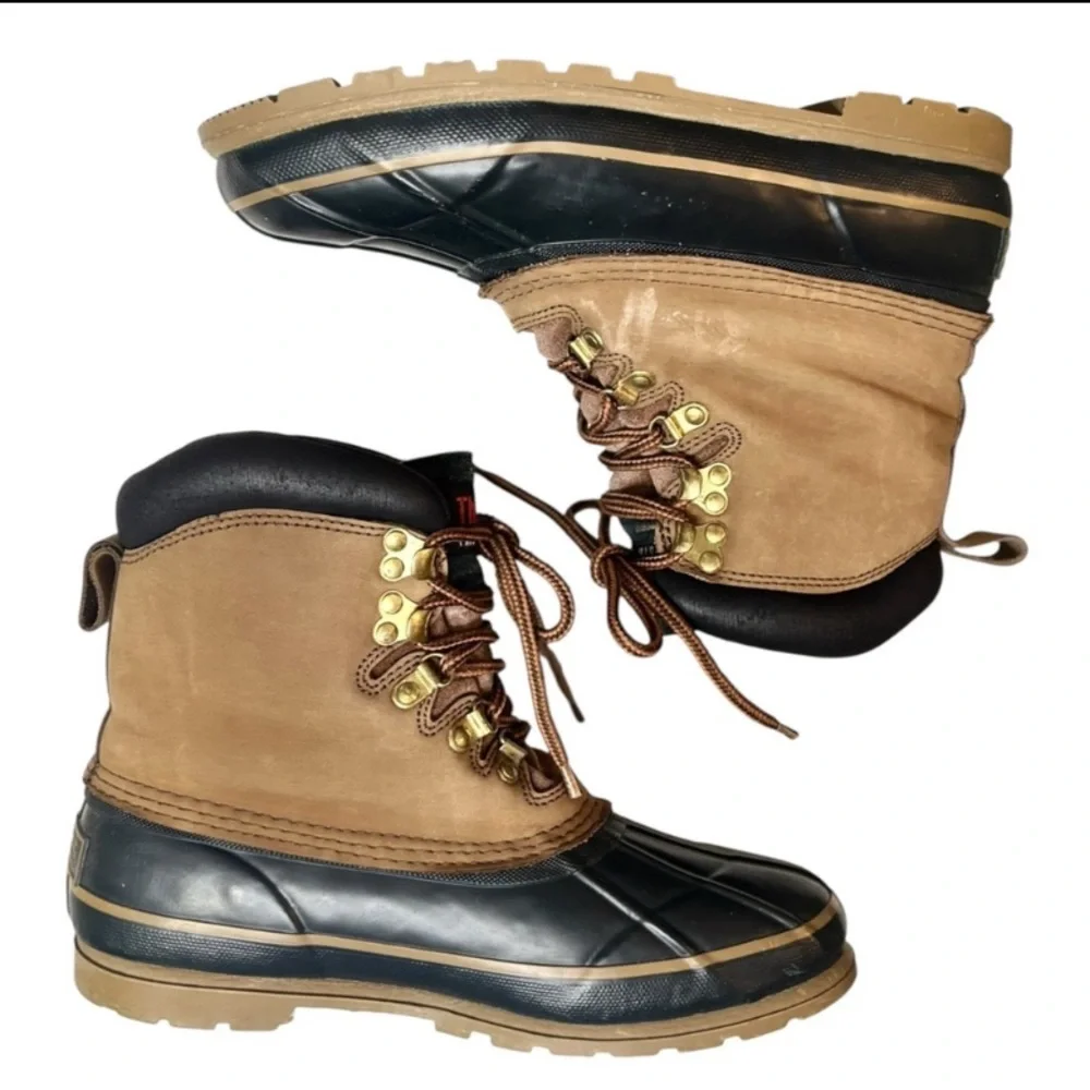 Northwest Territory Navy Blue & Tan Leather Duck Boots Mens Size 8 / Womens 9